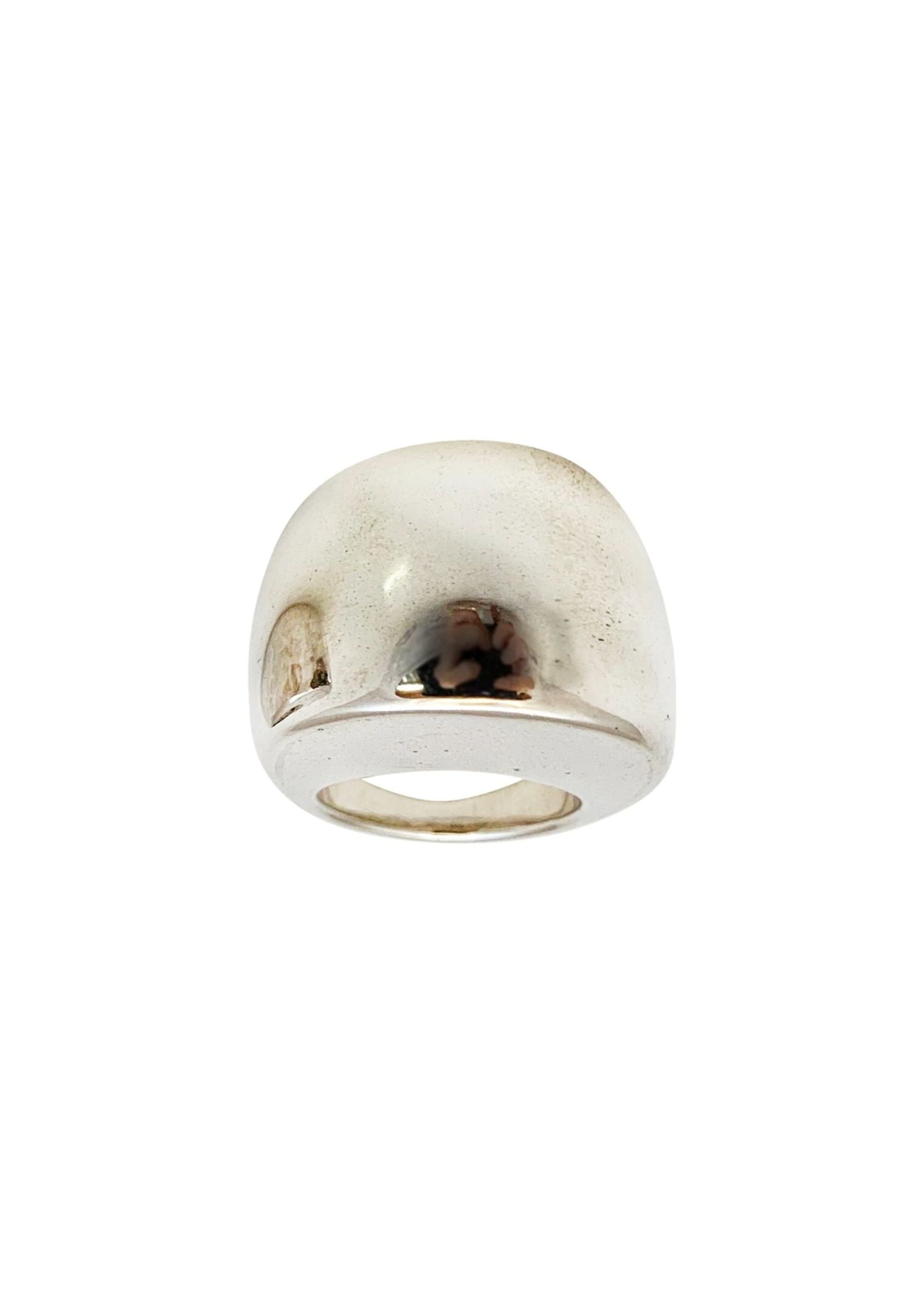 Pat Areias Hammered Sterling Silver High Done Ring R06