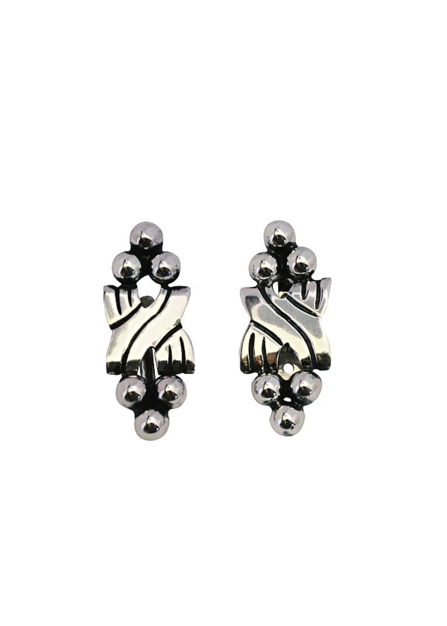 Pat Areias Sterling Silver Mexican Style Earrings E94