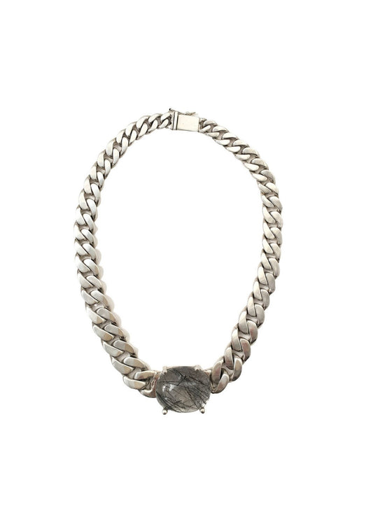 Pat Areias Sterling Silver Graduated Link Necklace N777