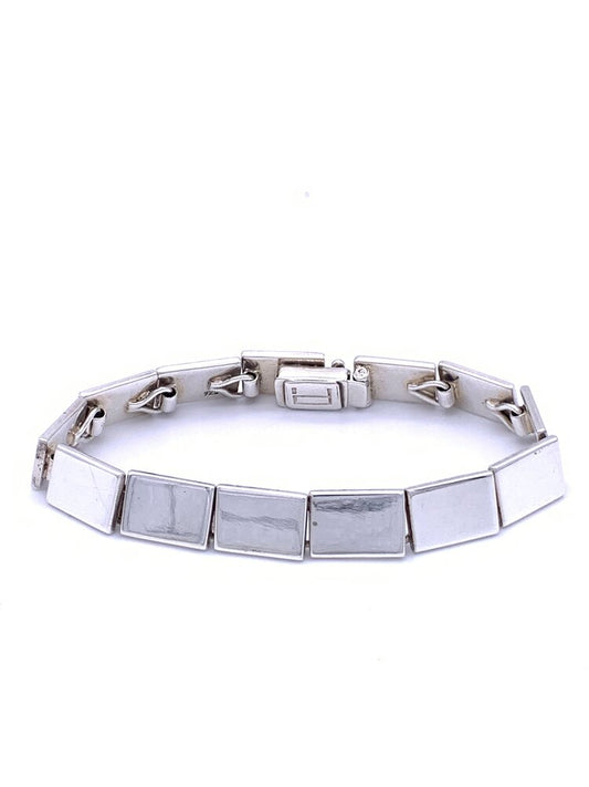 Pat Areias Sterling Silver Rectangular Link Bracelet BR509