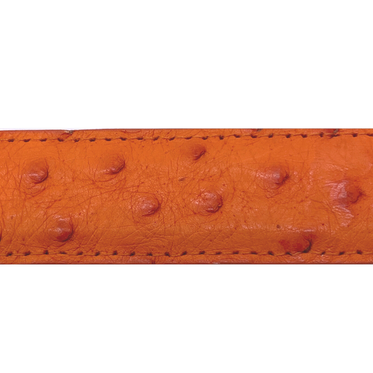 Orange Ostrich Belt Strap