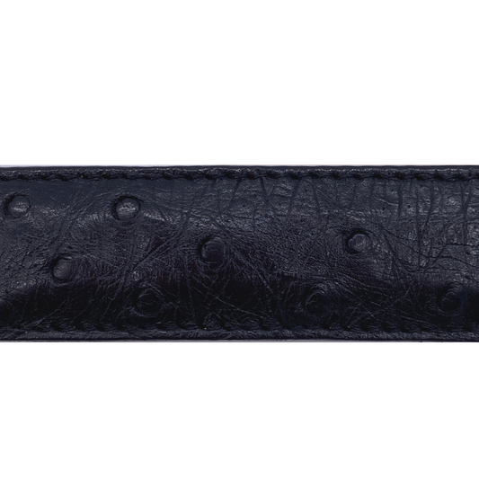 Black Ostrich Belt Strap