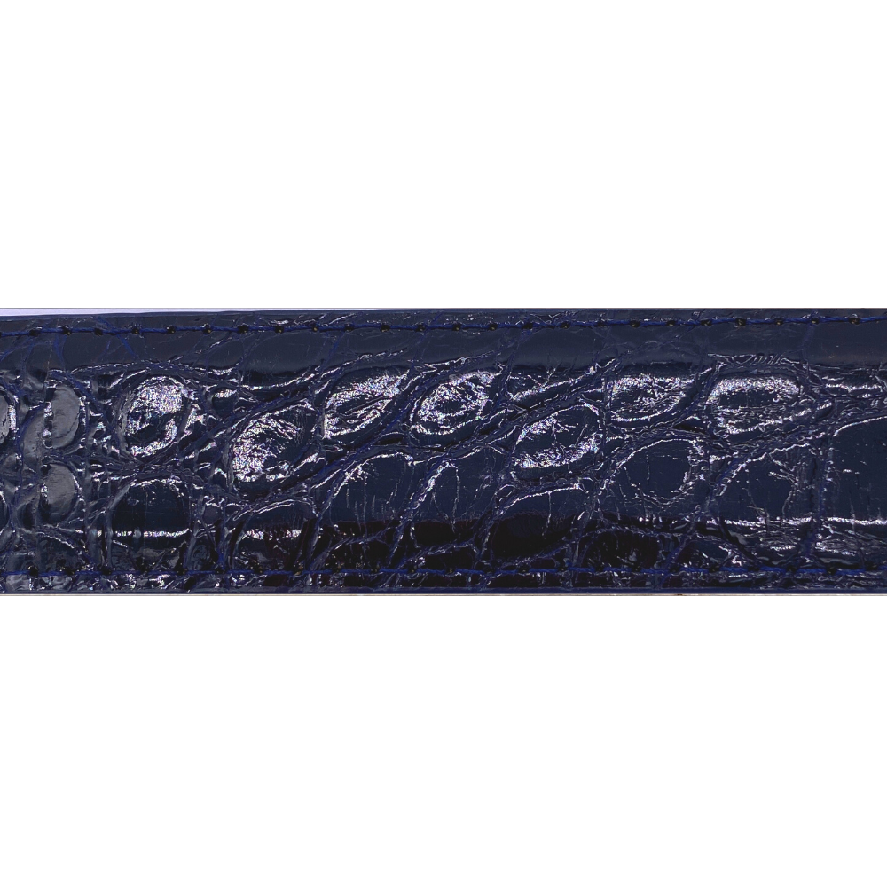 Navy Blue Alligator Glossy Belt Strap – Pat Areias Sterling