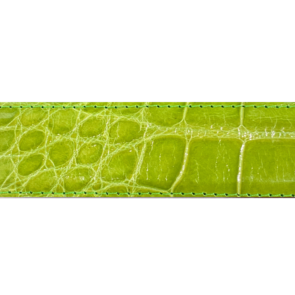 Lime Green Alligator Glossy Belt Strap