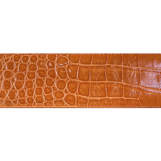 Orange Alligator Glossy Belt Strap