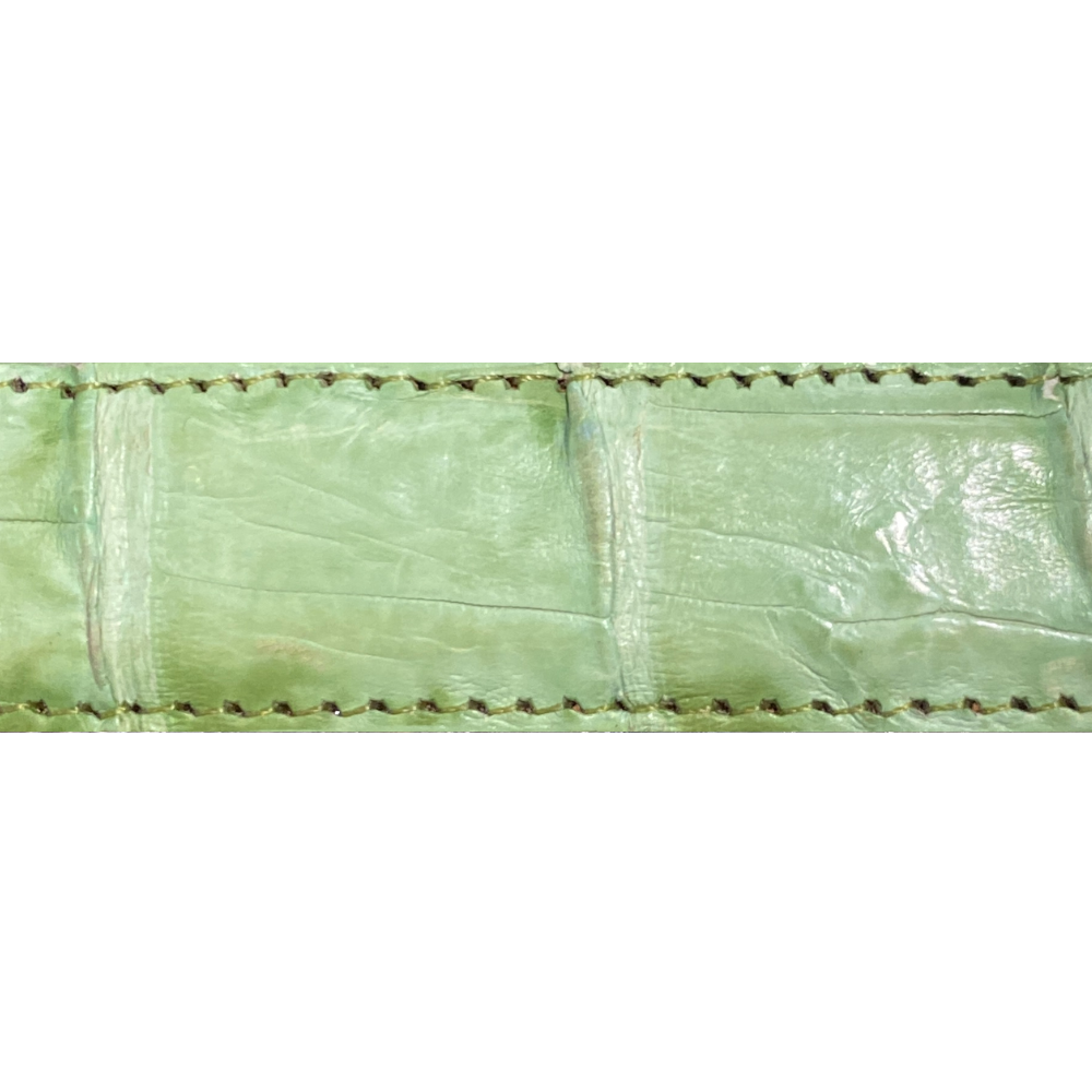 Lime Green Caiman Belt Strap